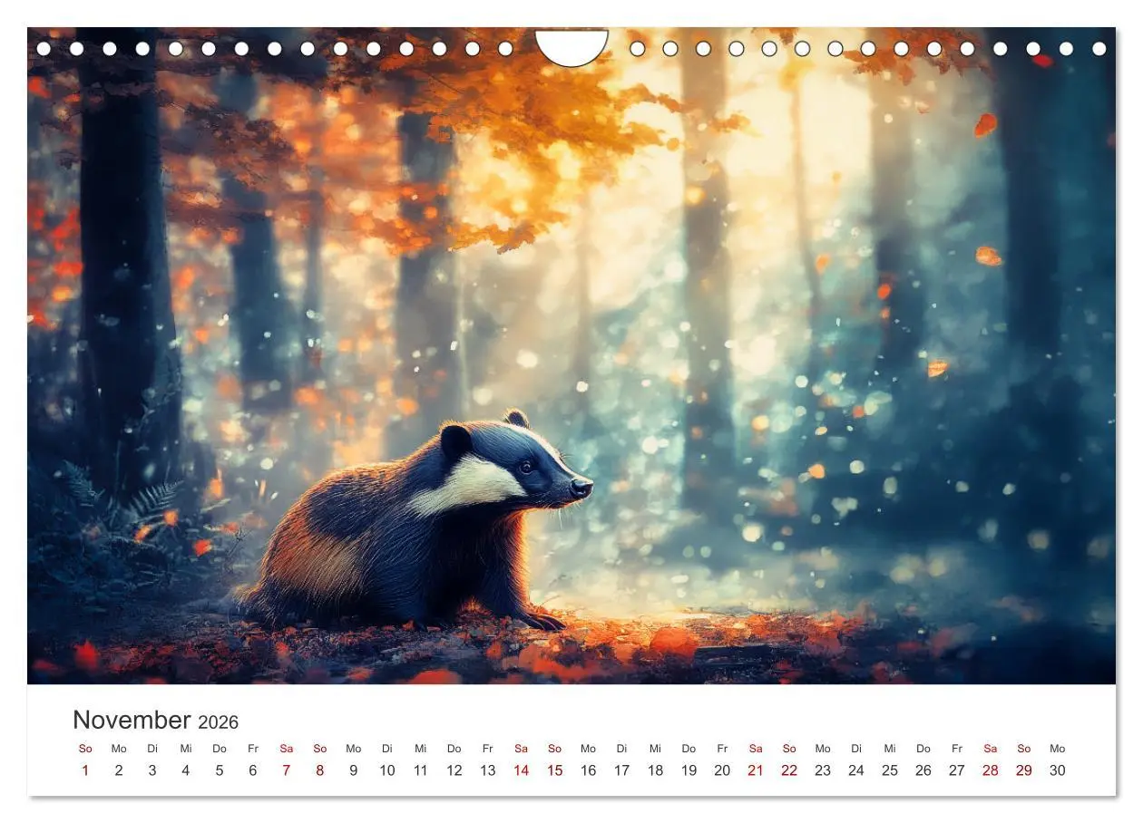 Bild: 9783457291481 | Stur, stark, sympathisch - Der Dachs - Kalender (Wandkalender 2026...