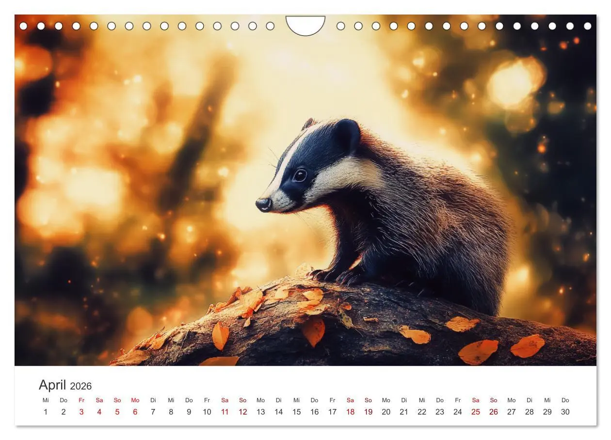 Bild: 9783457291481 | Stur, stark, sympathisch - Der Dachs - Kalender (Wandkalender 2026...