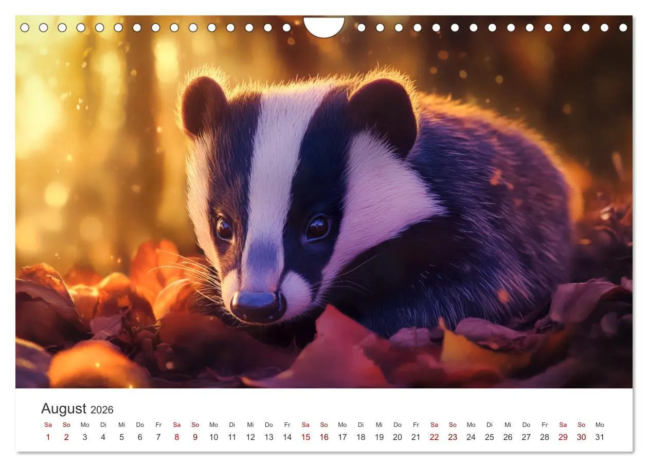 Bild: 9783457291481 | Stur, stark, sympathisch - Der Dachs - Kalender (Wandkalender 2026...