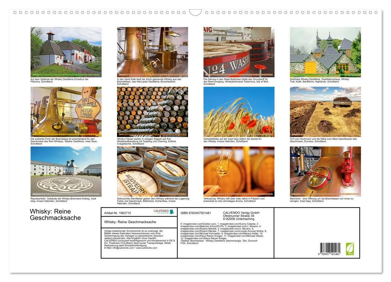 Bild: 9783457501481 | Whisky: Reine Geschmacksache (Wandkalender 2026 DIN A2 quer),...