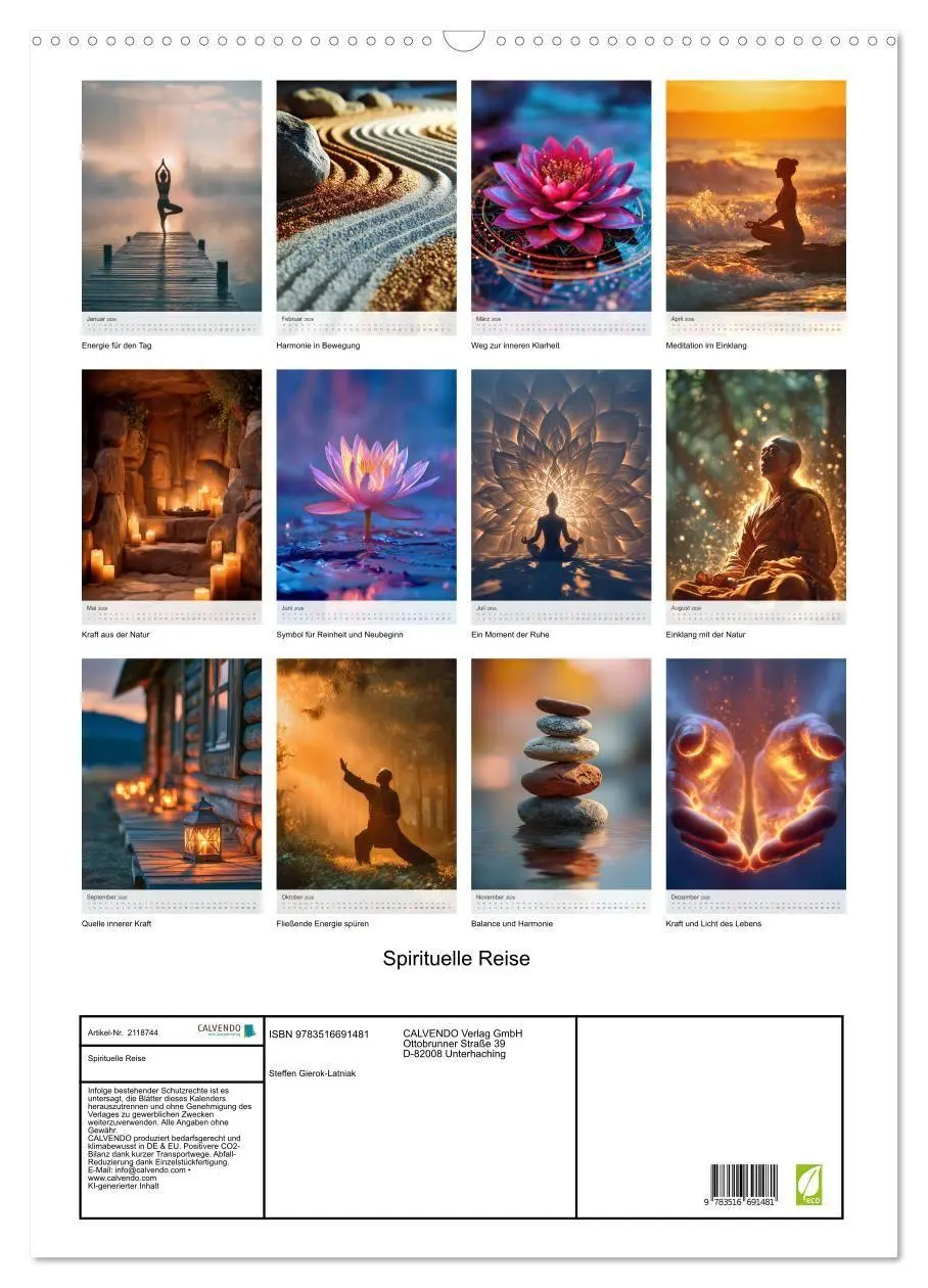 Bild: 9783516691481 | Spirituelle Reise (Wandkalender 2026 DIN A2 hoch), CALVENDO...