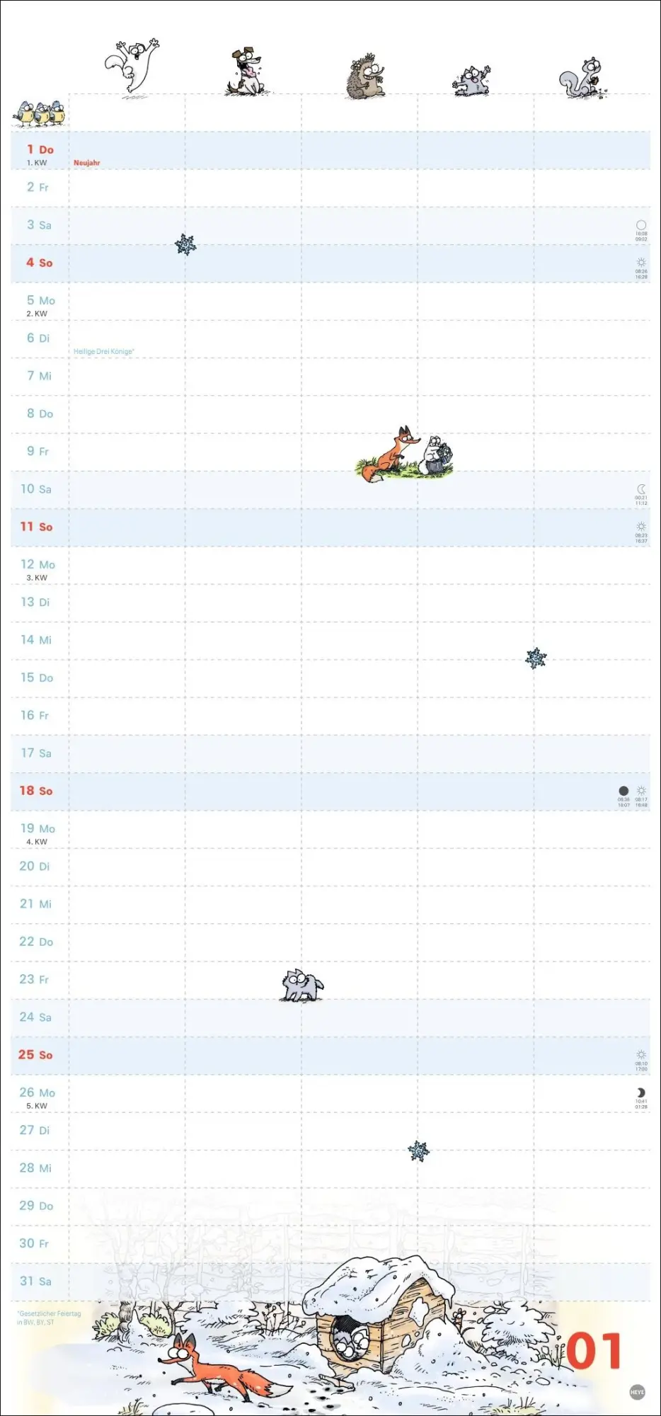 Bild: 9783756411481 | Simons Katze Familienplaner 2026 | Simon Tofield | Kalender | 15 S.