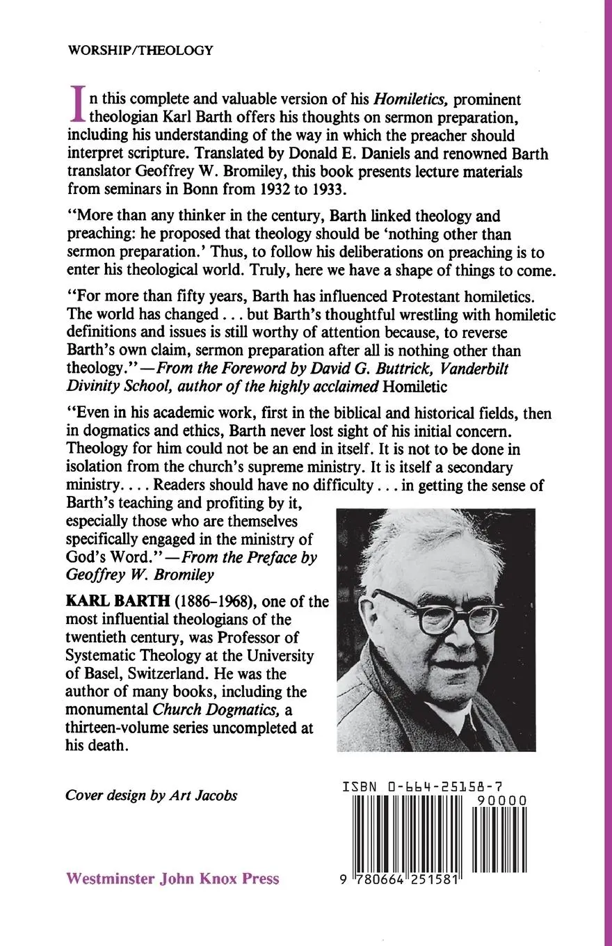 Rückseite: 9780664251581 | Homiletics | Karl Barth | Taschenbuch | Kartoniert / Broschiert | 1991
