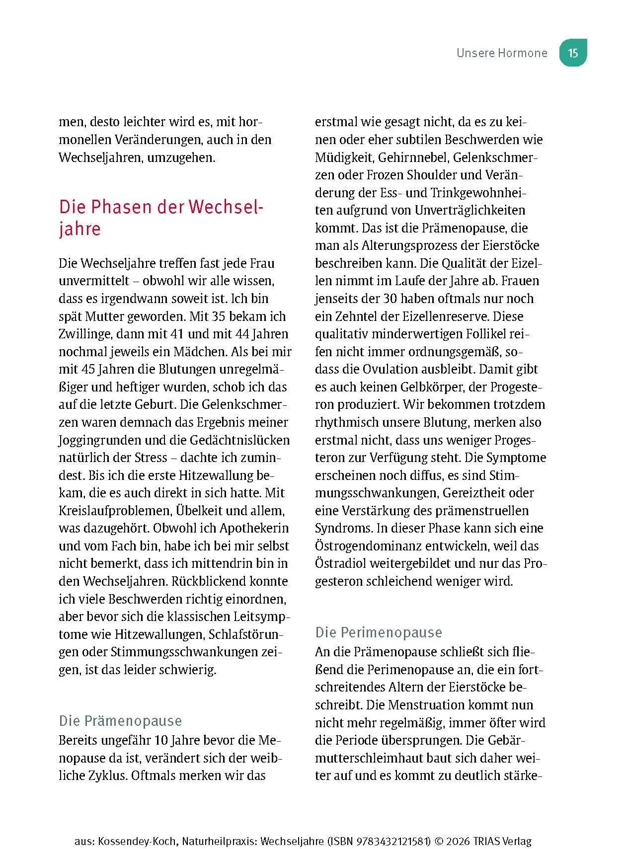 Bild: 9783432121581 | Naturheilpraxis Wechseljahre | Ann-Katrin Kossendey-Koch | Taschenbuch