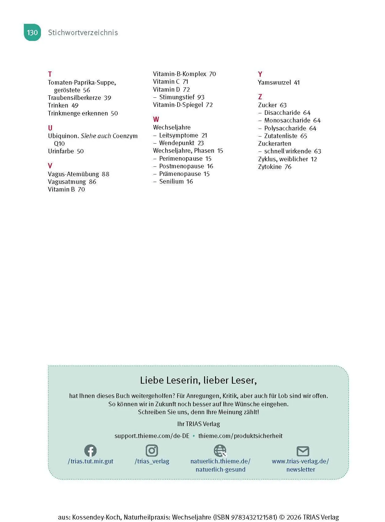 Bild: 9783432121581 | Naturheilpraxis Wechseljahre | Ann-Katrin Kossendey-Koch | Taschenbuch