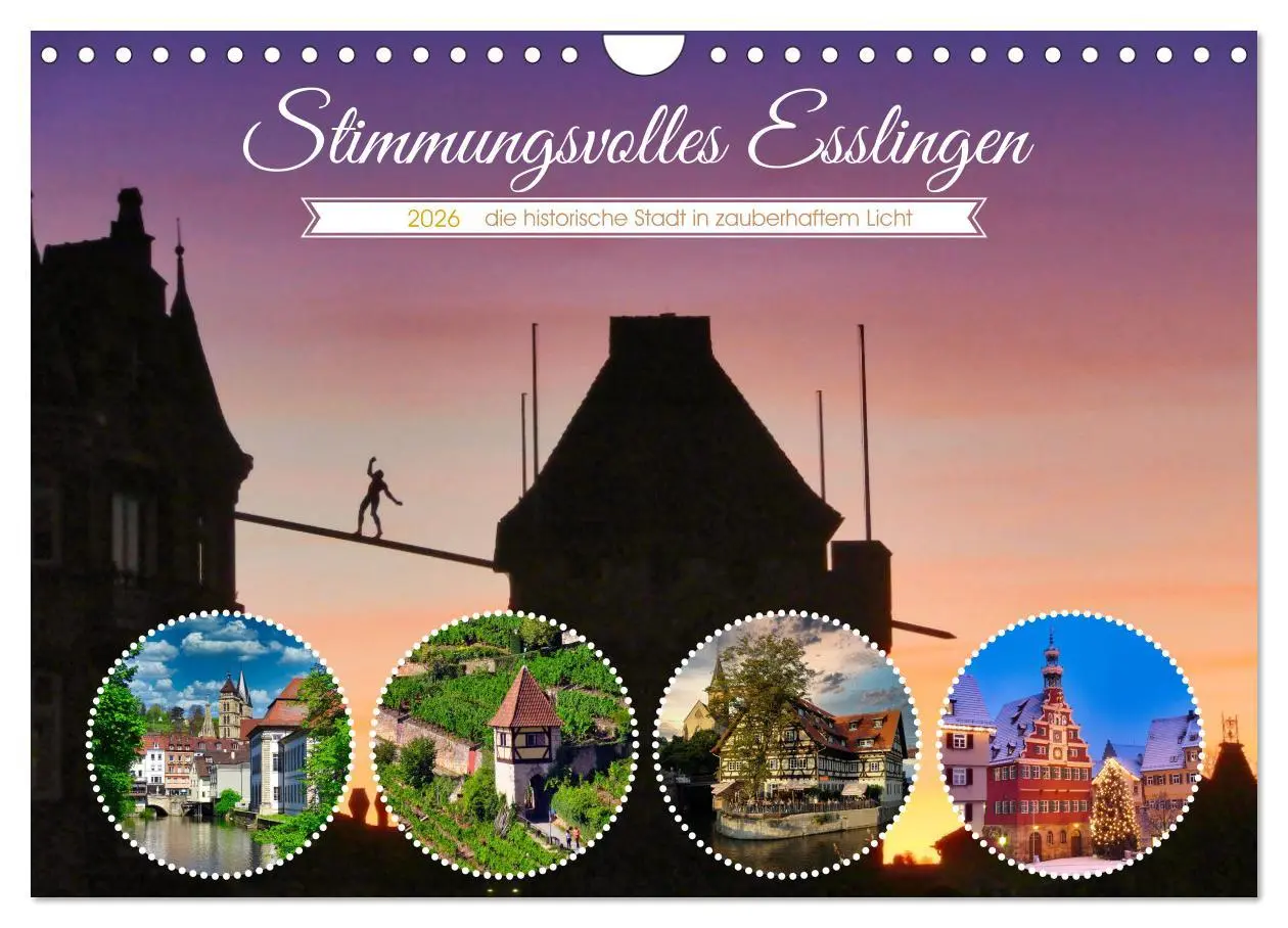Cover: 9783457591581 | Stimmungsvolles Esslingen (Wandkalender 2026 DIN A4 quer), CALVENDO...