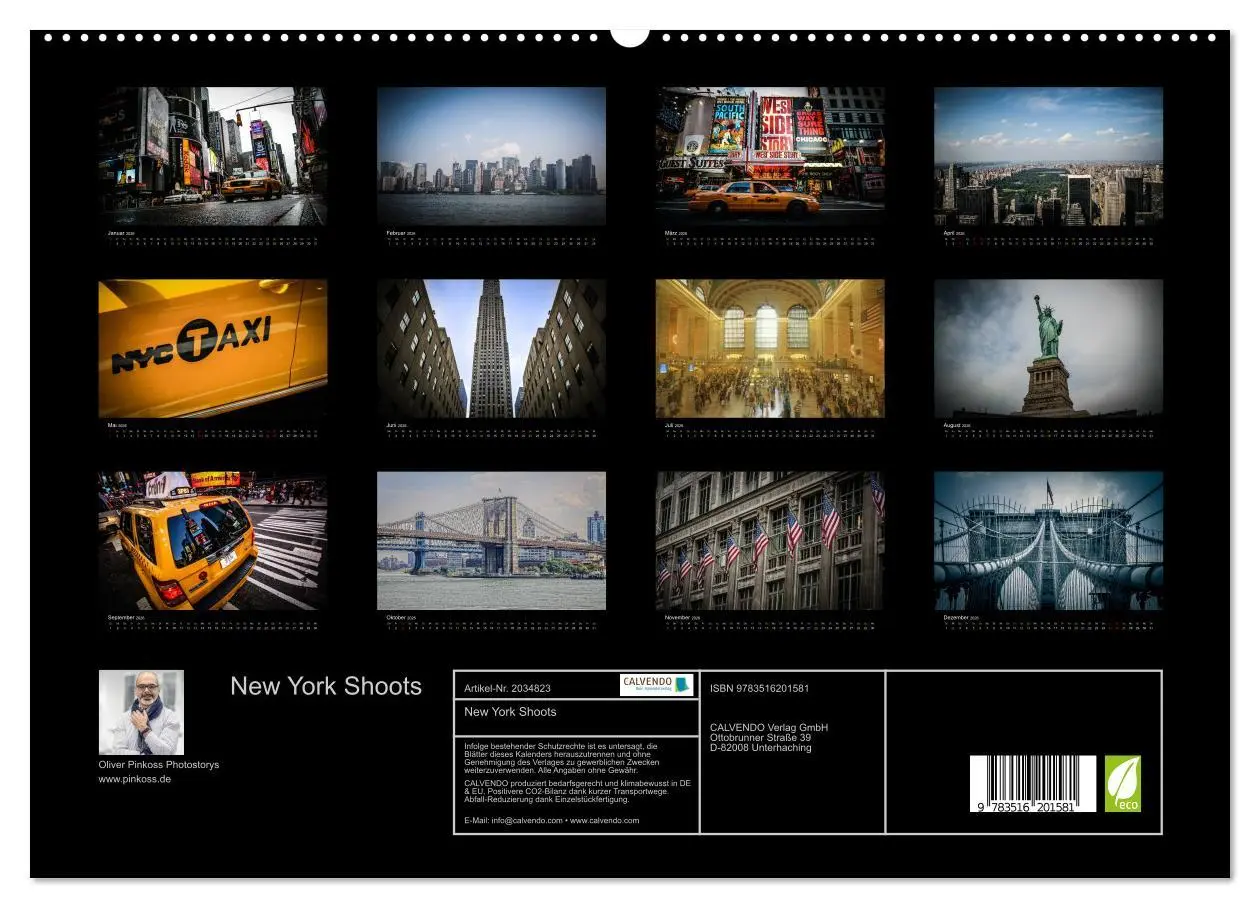 Bild: 9783516201581 | New York Shoots (hochwertiger Premium Wandkalender 2026 DIN A2...