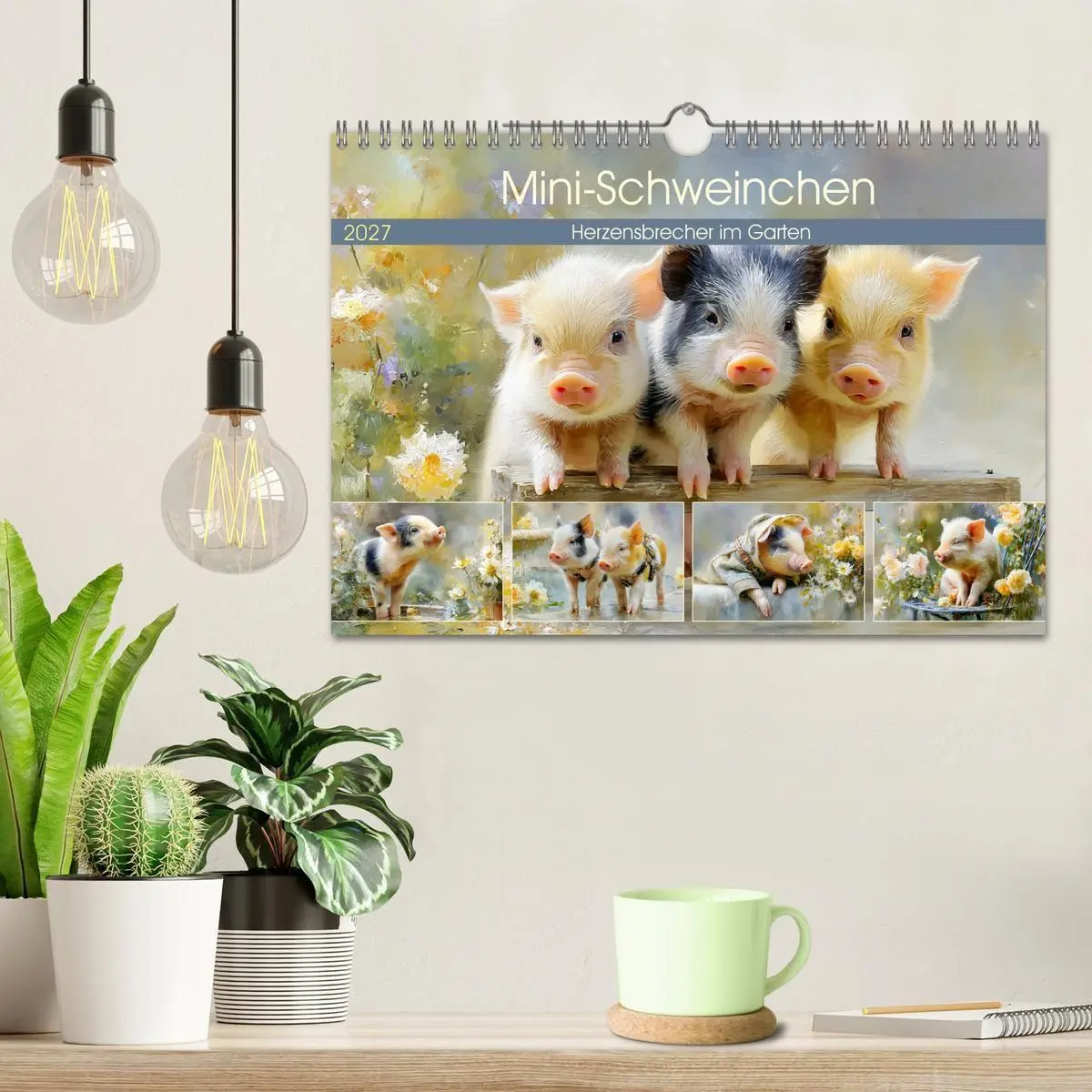Bild: 9783516821581 | Mini-Schweinchen. Herzensbrecher im Garten (Wandkalender 2027 DIN...