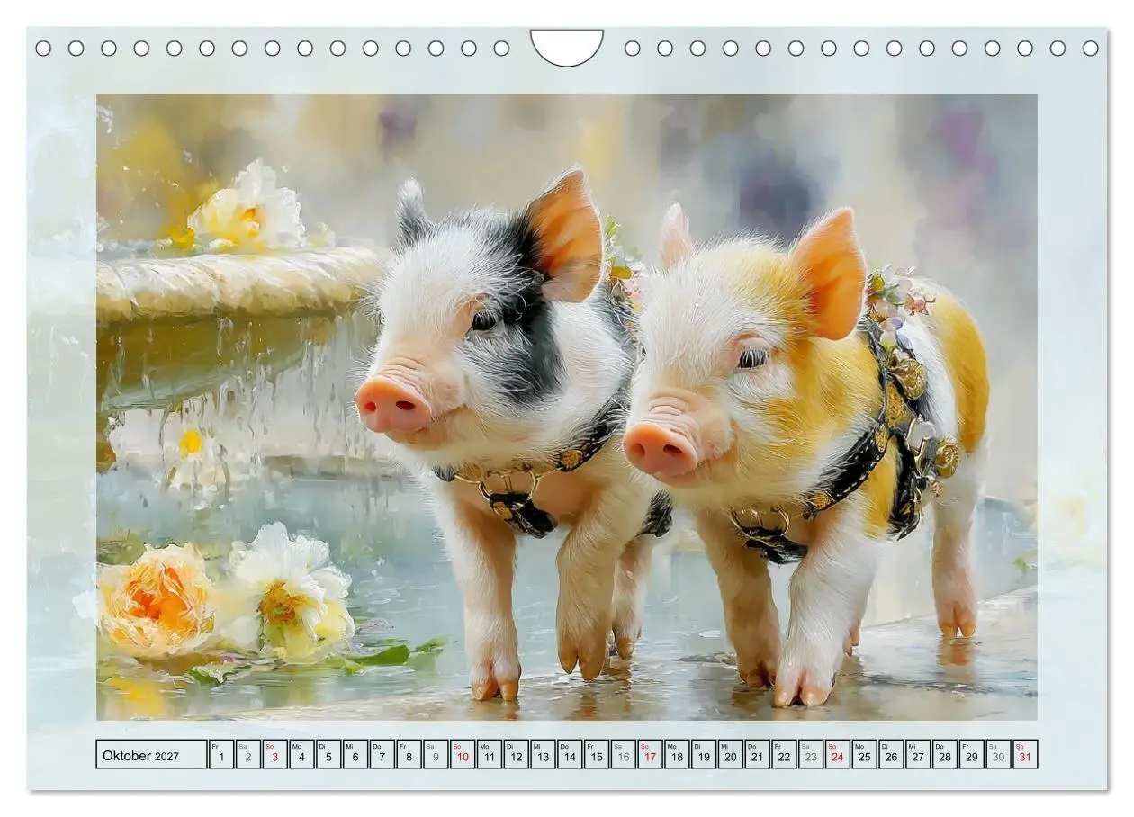 Bild: 9783516821581 | Mini-Schweinchen. Herzensbrecher im Garten (Wandkalender 2027 DIN...