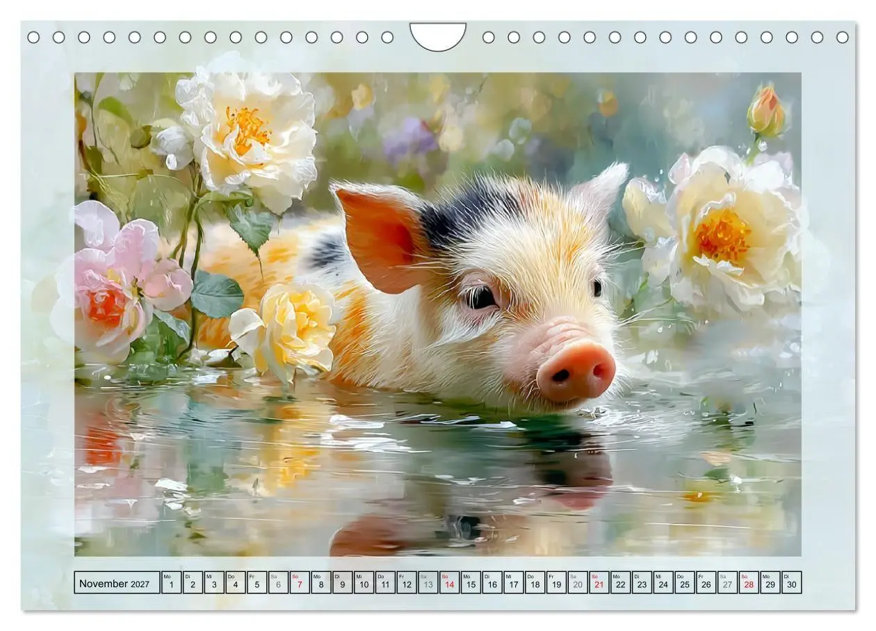 Bild: 9783516821581 | Mini-Schweinchen. Herzensbrecher im Garten (Wandkalender 2027 DIN...