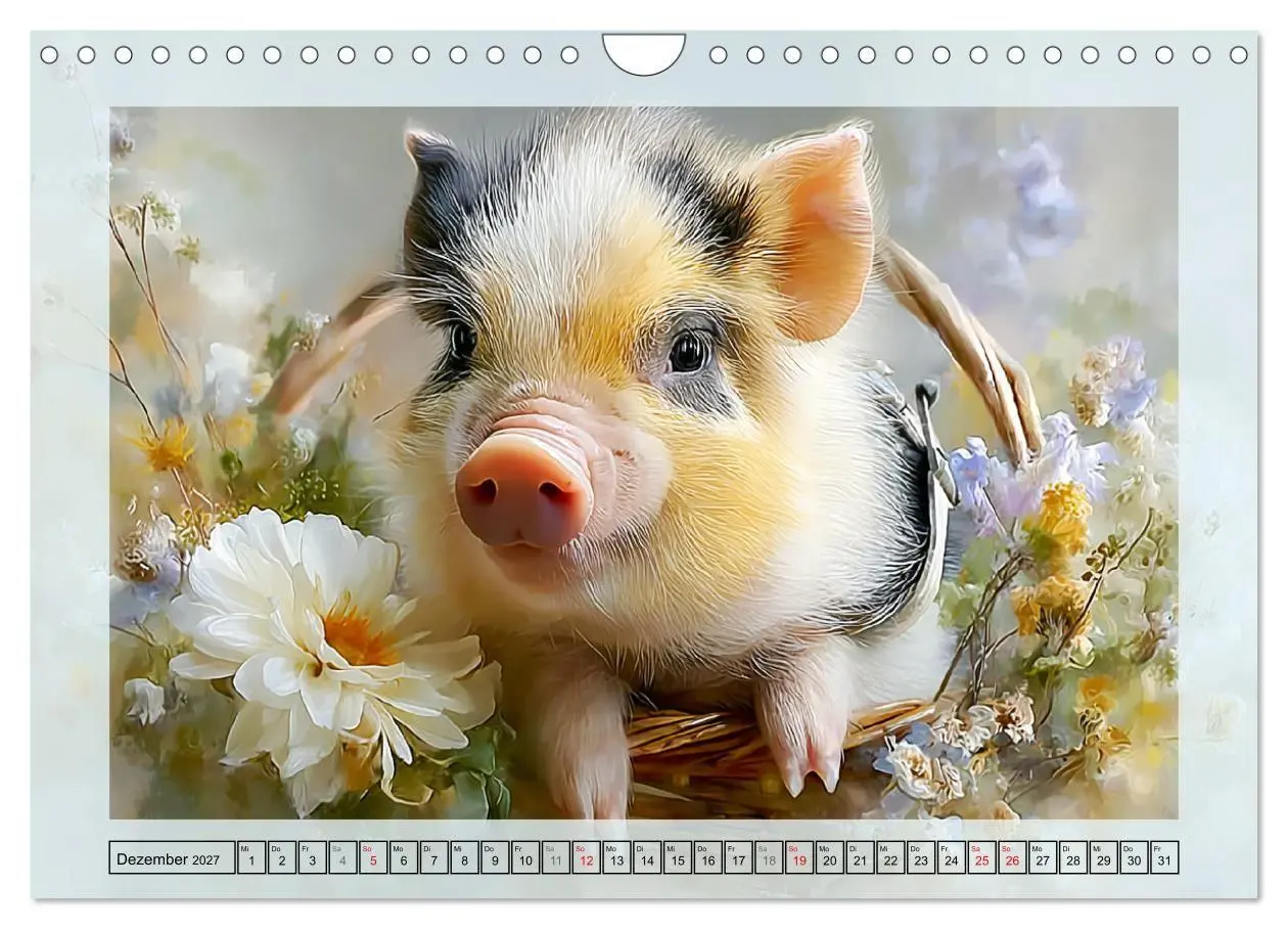 Bild: 9783516821581 | Mini-Schweinchen. Herzensbrecher im Garten (Wandkalender 2027 DIN...