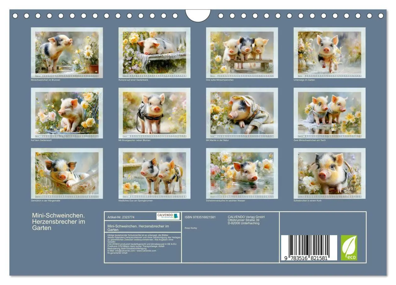 Bild: 9783516821581 | Mini-Schweinchen. Herzensbrecher im Garten (Wandkalender 2027 DIN...