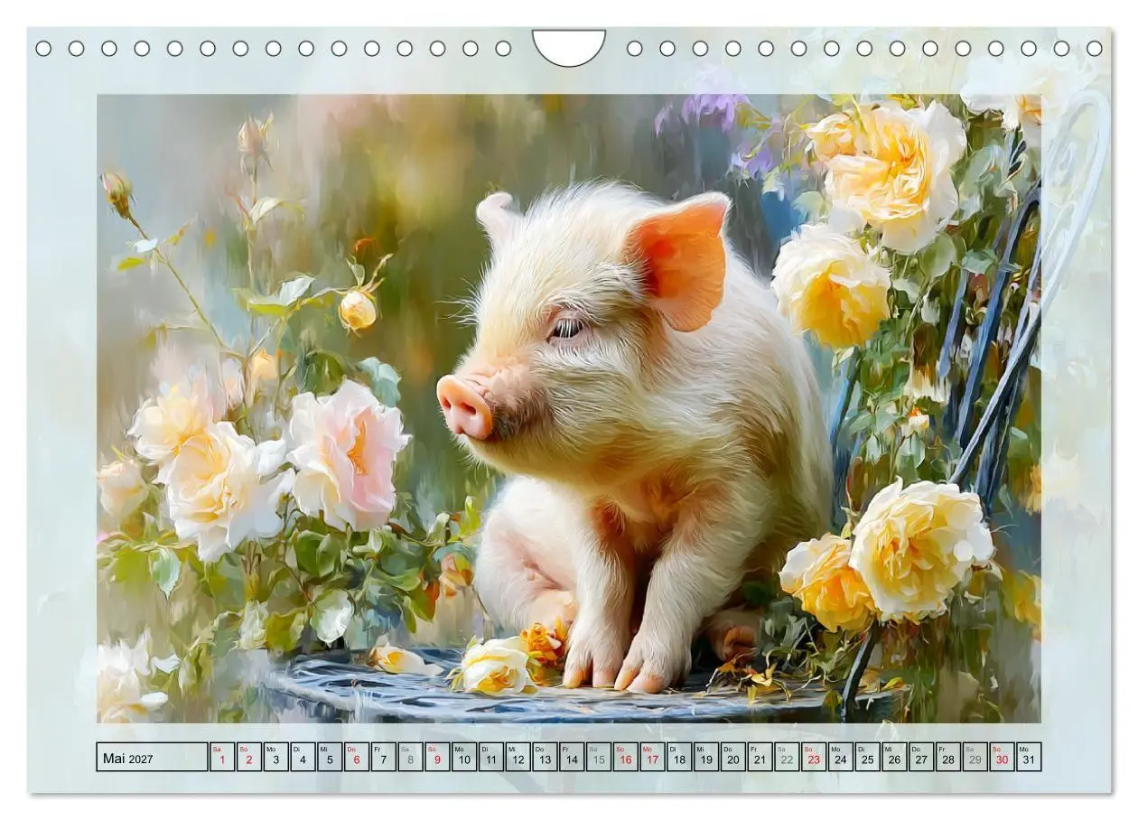 Bild: 9783516821581 | Mini-Schweinchen. Herzensbrecher im Garten (Wandkalender 2027 DIN...