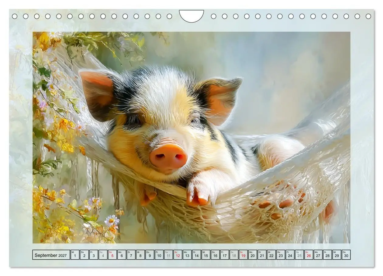 Bild: 9783516821581 | Mini-Schweinchen. Herzensbrecher im Garten (Wandkalender 2027 DIN...