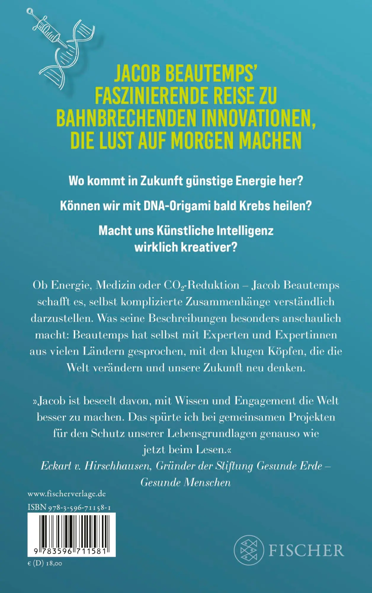 Rückseite: 9783596711581 | Unsere Zukunft neu denken | Jacob Beautemps | Taschenbuch | 272 S.