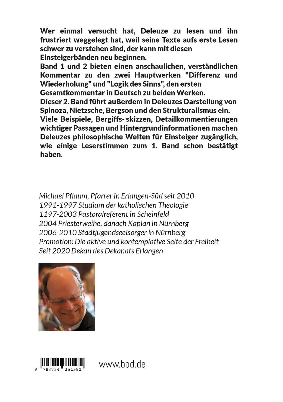 Rückseite: 9783754351581 | Deleuze - seine philosophischen Welten für Einsteiger 2. Band | Pflaum
