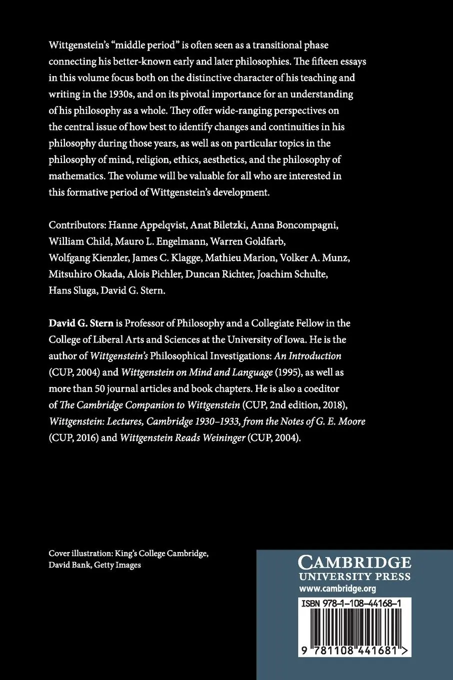 Rückseite: 9781108441681 | Wittgenstein in the 1930s | David G. Stern | Taschenbuch | Englisch