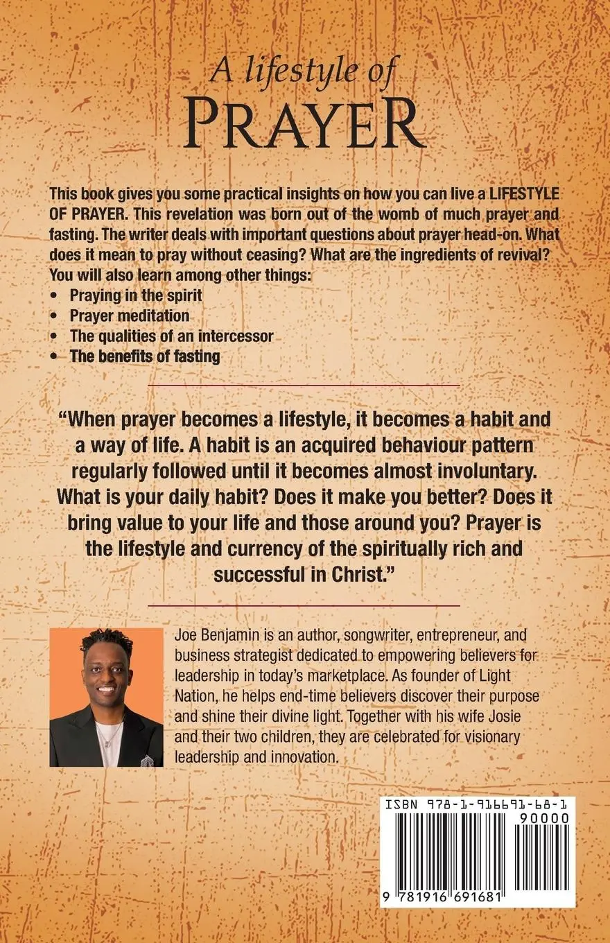 Rückseite: 9781916691681 | A Lifestyle of Prayer | How To Be a Prayer Fountain | Joe Benjamin