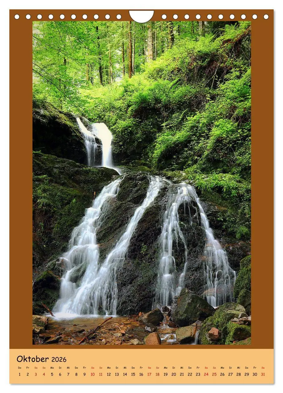 Bild: 9783516361681 | Schwarzwald Wasserfälle (Wandkalender 2026 DIN A4 hoch), CALVENDO...