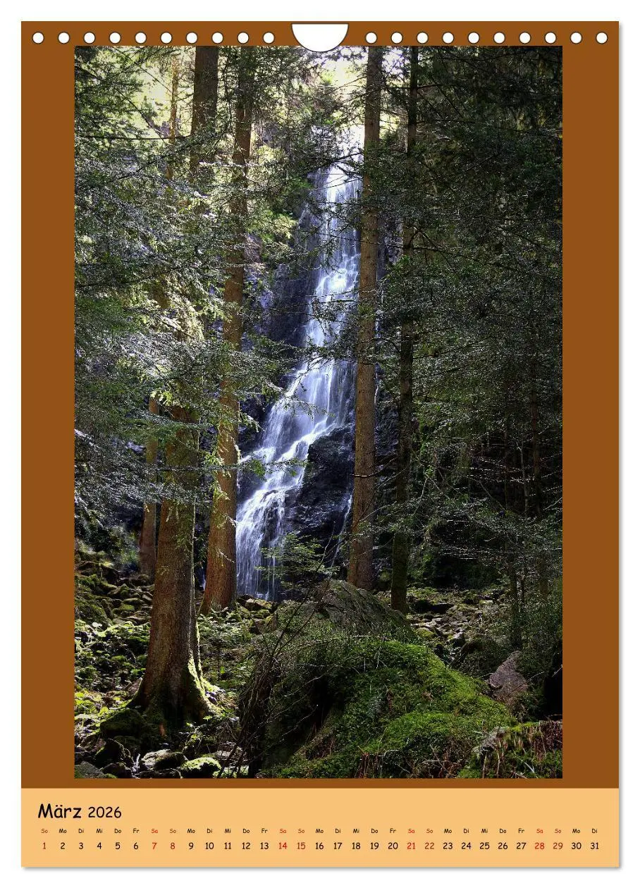 Bild: 9783516361681 | Schwarzwald Wasserfälle (Wandkalender 2026 DIN A4 hoch), CALVENDO...