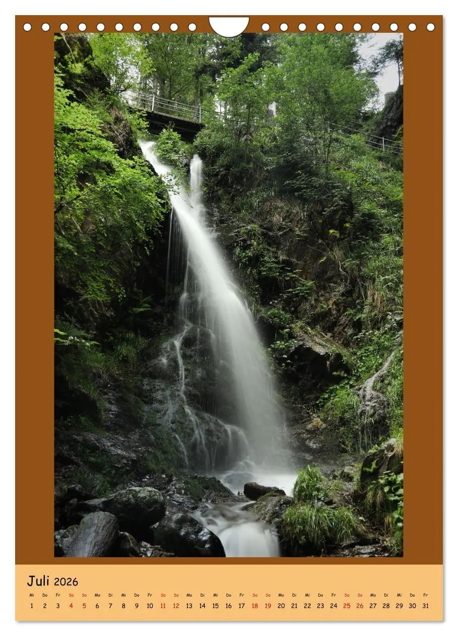 Bild: 9783516361681 | Schwarzwald Wasserfälle (Wandkalender 2026 DIN A4 hoch), CALVENDO...