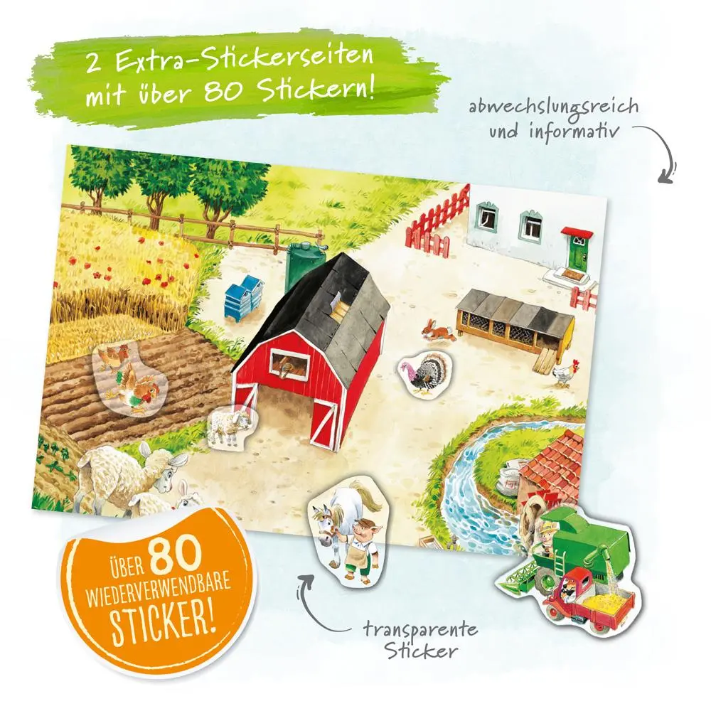 Bild: 9783965521681 | Trötsch Der Bauernhof Geschichten Spiele Wissenswertes Stickerbuch