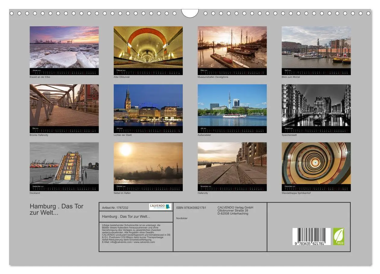 Bild: 9783435621781 | Hamburg . Das Tor zur Welt... (Wandkalender 2025 DIN A3 quer),...