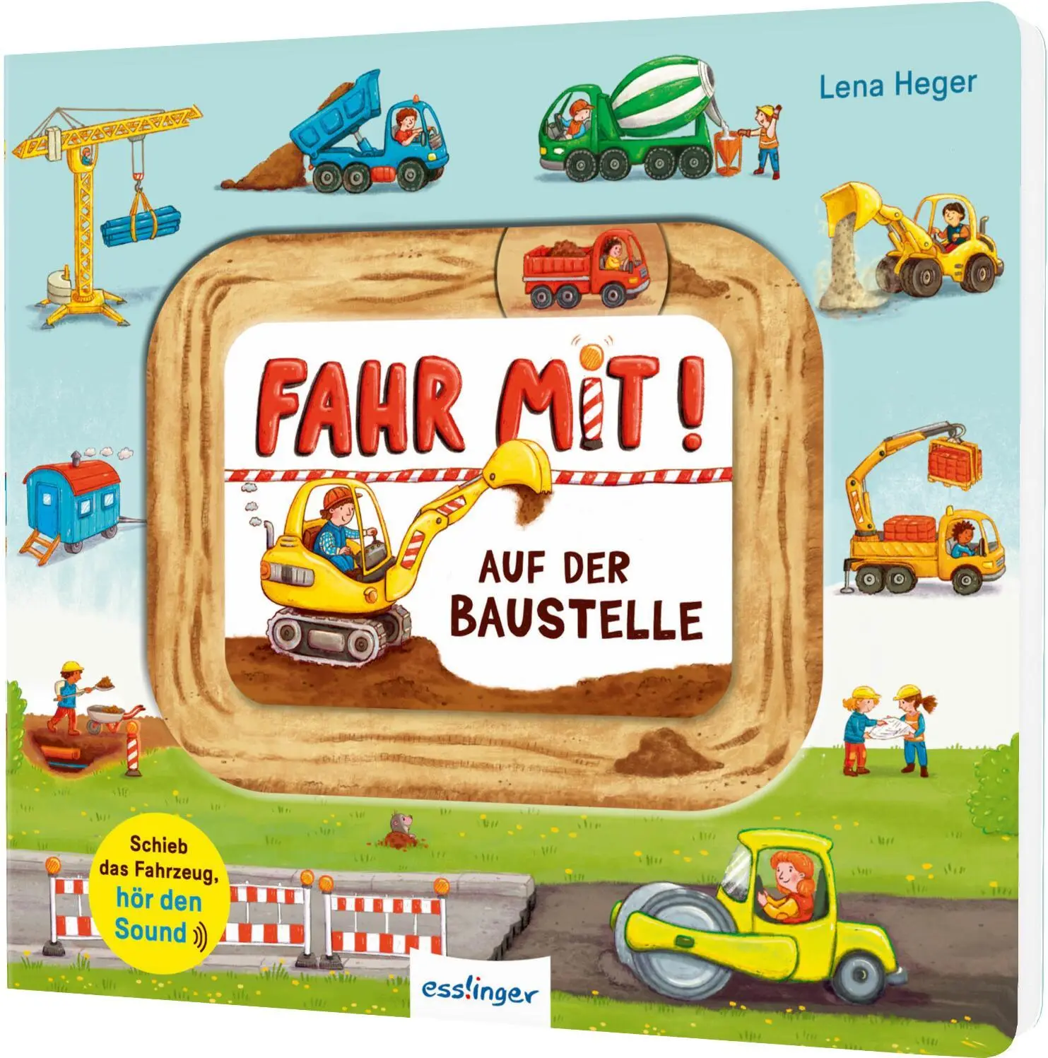 Cover: 9783480241781 | Meine Schiebebahn-Pappe (Soundbuch): Fahr mit auf der Baustelle | Buch