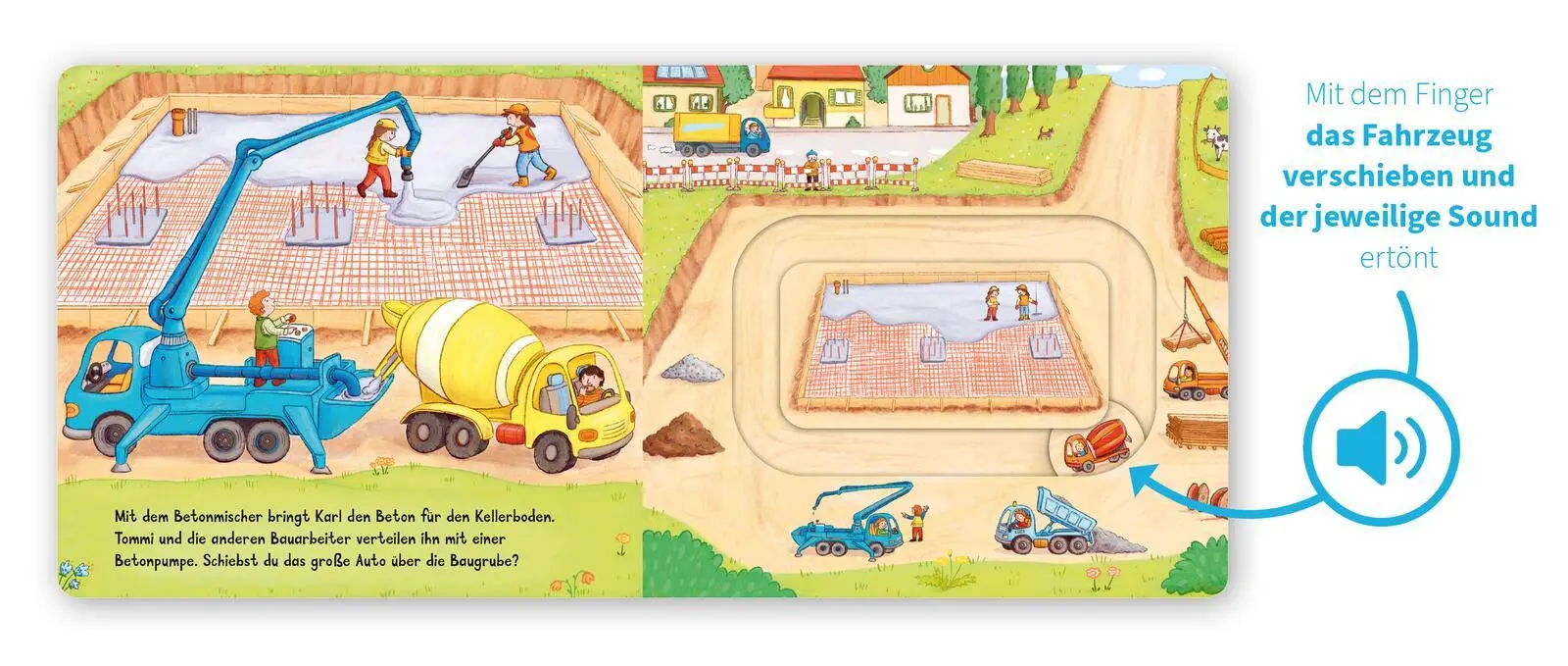 Bild: 9783480241781 | Meine Schiebebahn-Pappe (Soundbuch): Fahr mit auf der Baustelle | Buch