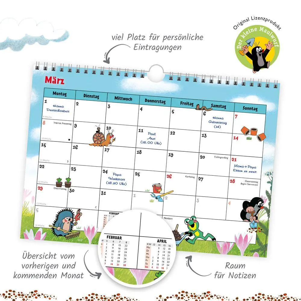 Bild: 4251901511881 | TRÖTSCH - Der kleine Maulwurf Monatsterminer Monatskalender 2027 | KG