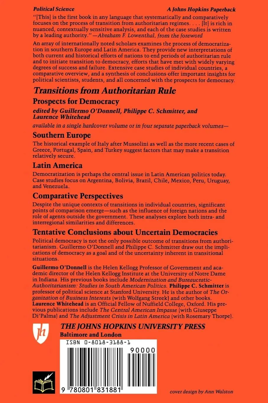 Rückseite: 9780801831881 | Transitions from Authoritarian Rule | Latin America | Taschenbuch