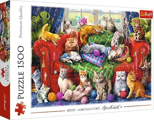 Cover: 5900511261981 | Puzzle 1500 - Katzen auf dem Sofa | Spiel | In Pappschachtel | 26198