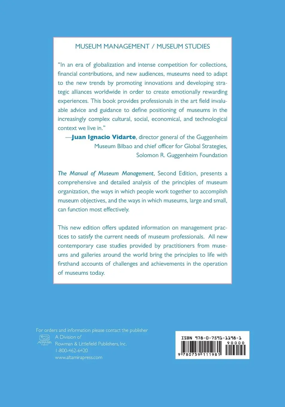 Rückseite: 9780759111981 | The Manual of Museum Management | Gail Dexter Lord (u. a.) | Buch