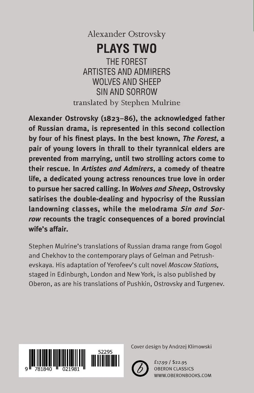 Rückseite: 9781840021981 | Ostrovsky | Plays Two | Alexander Ostrovsky | Taschenbuch | Englisch