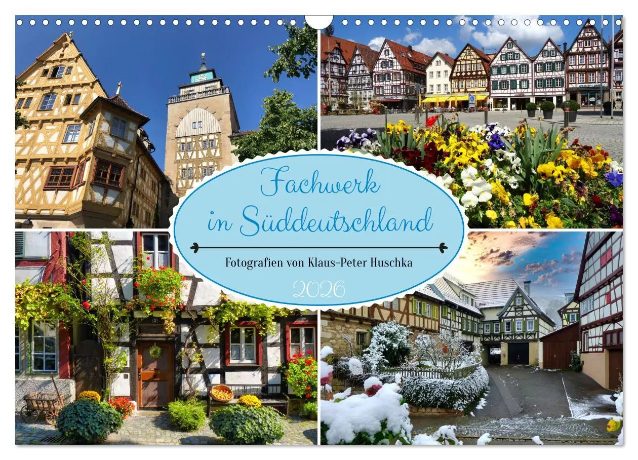 Cover: 9783457551981 | Fachwerk in Süddeutschland (Wandkalender 2026 DIN A3 quer),...