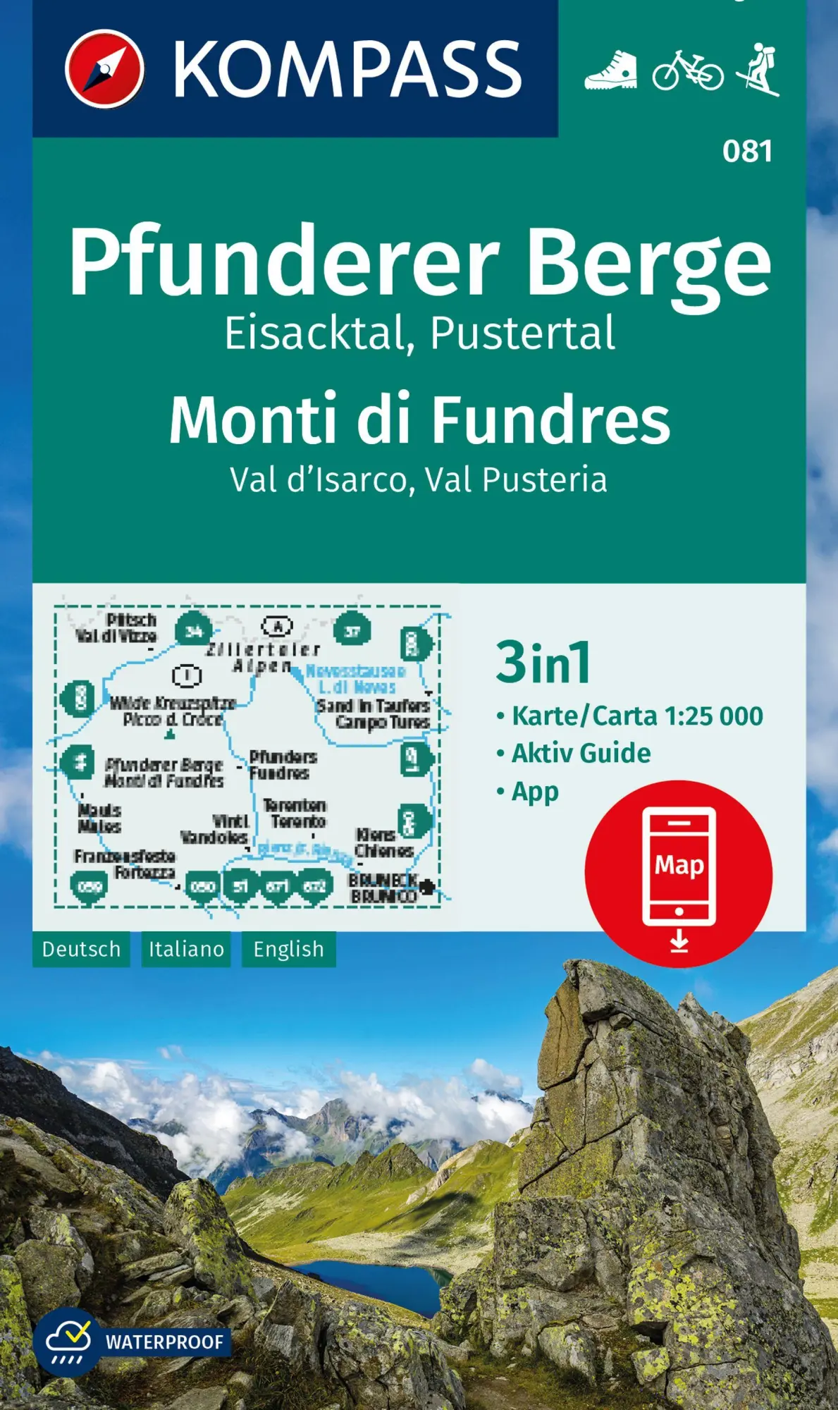 Cover: 9783991541981 | KOMPASS Wanderkarte 081 Pfunderer Berge/Monti di Fundres 1:25.000