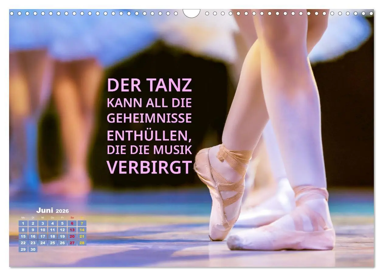 Bild: 9783457512081 | Ballett mit einem Hauch Poesie (Wandkalender 2026 DIN A3 quer),...