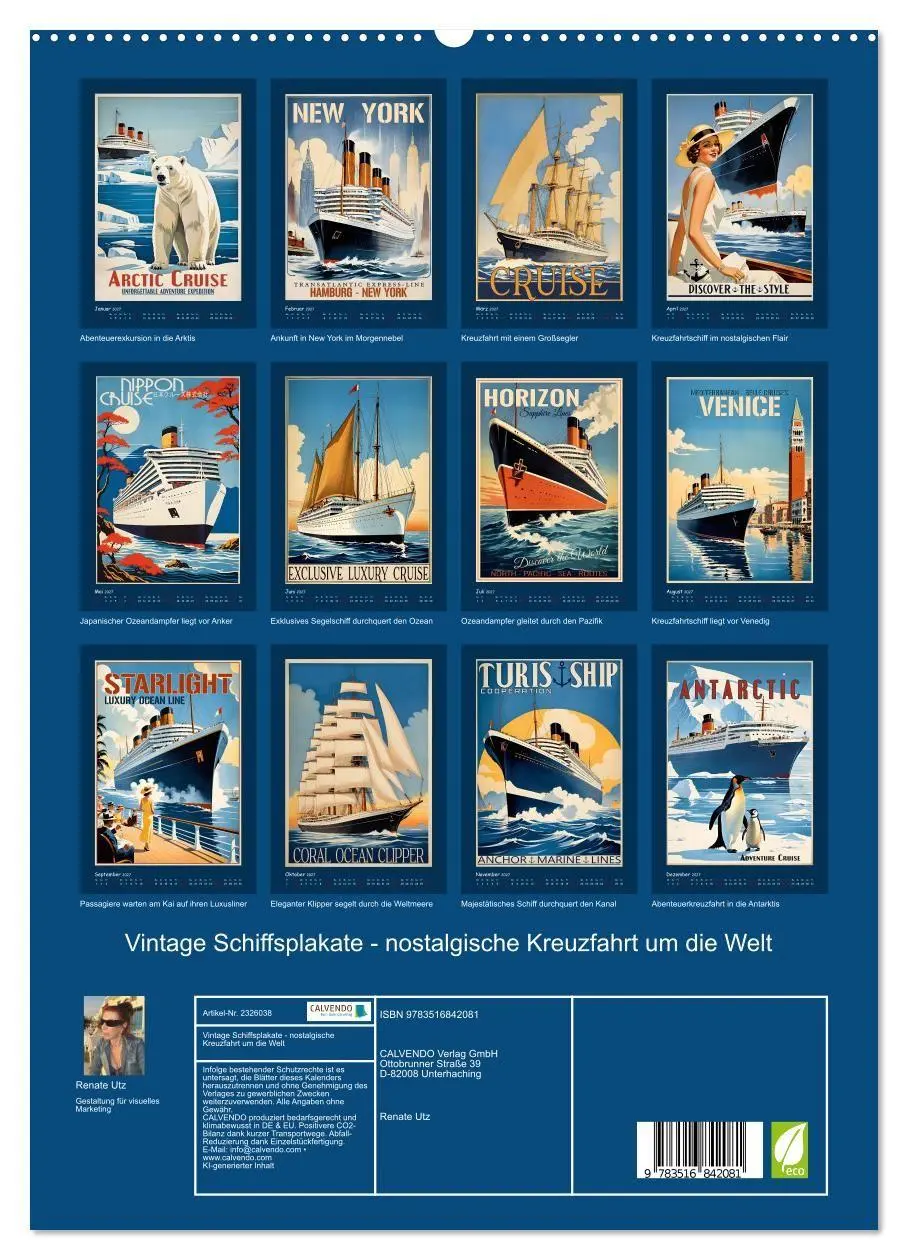 Bild: 9783516842081 | Vintage Schiffsplakate - nostalgische Kreuzfahrt um die Welt...