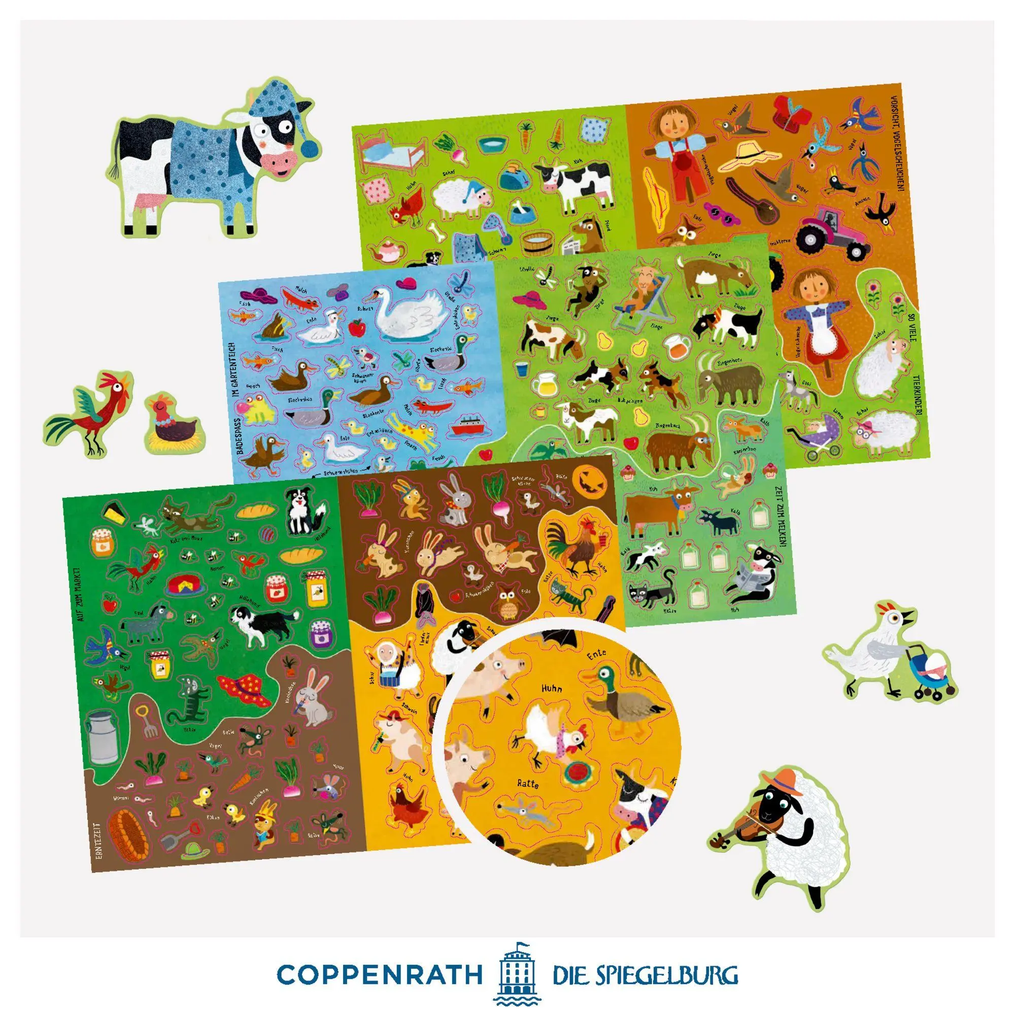 Bild: 9783649672081 | Wimmel-Stickerwelt - Bauernhof | Mit über 300 Stickern | Johnson