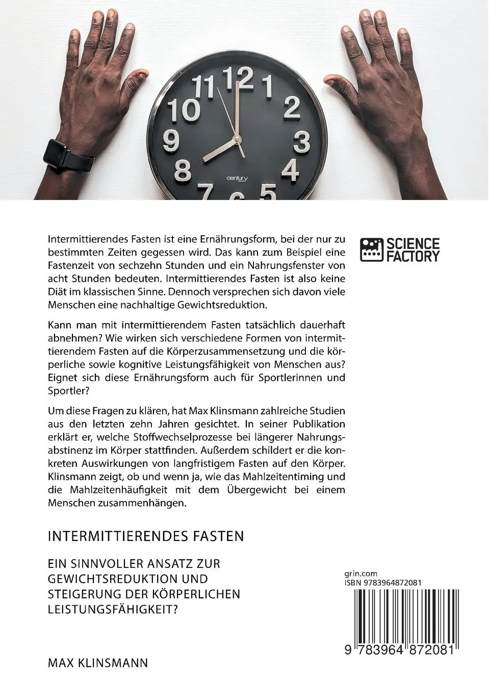 Rückseite: 9783964872081 | Intermittierendes Fasten. Ein sinnvoller Ansatz zur...