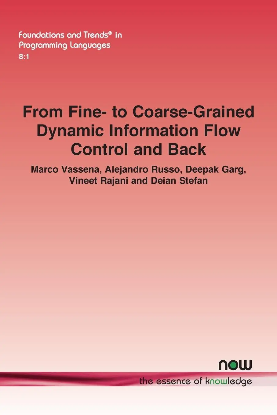 Cover: 9781638282181 | From Fine- to Coarse-Grained Dynamic Information Flow Control and Back