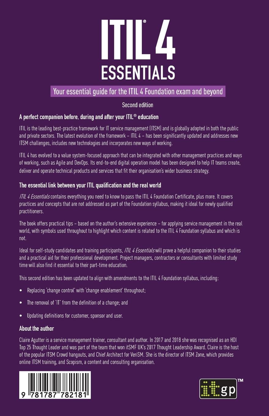 Rückseite: 9781787782181 | ITIL® 4 Essentials | Claire Agutter | Taschenbuch | Englisch | 2020