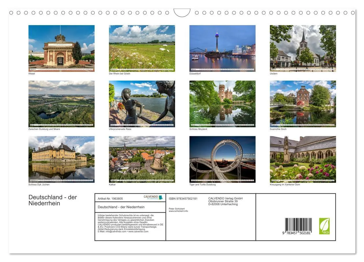 Bild: 9783457502181 | Deutschland - der Niederrhein (Wandkalender 2026 DIN A3 quer),...