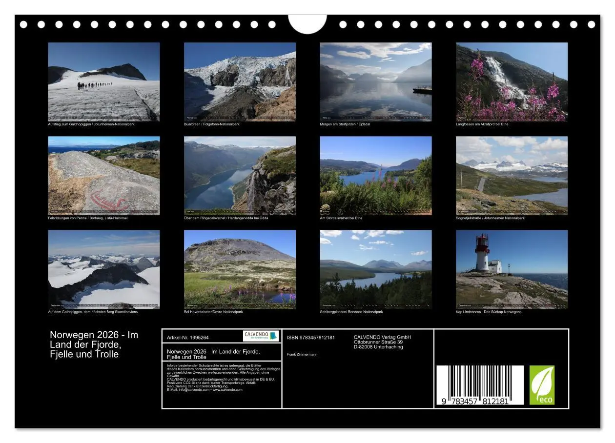 Bild: 9783457812181 | Norwegen 2026 - Im Land der Fjorde, Fjelle und Trolle (Wandkalender...