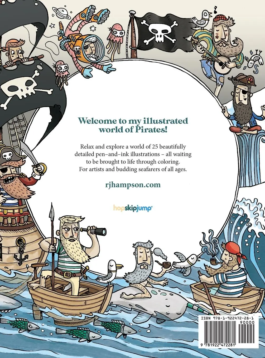 Rückseite: 9781922472281 | Pirates Coloring Book | R. J. Hampson | Buch | Englisch | 2023