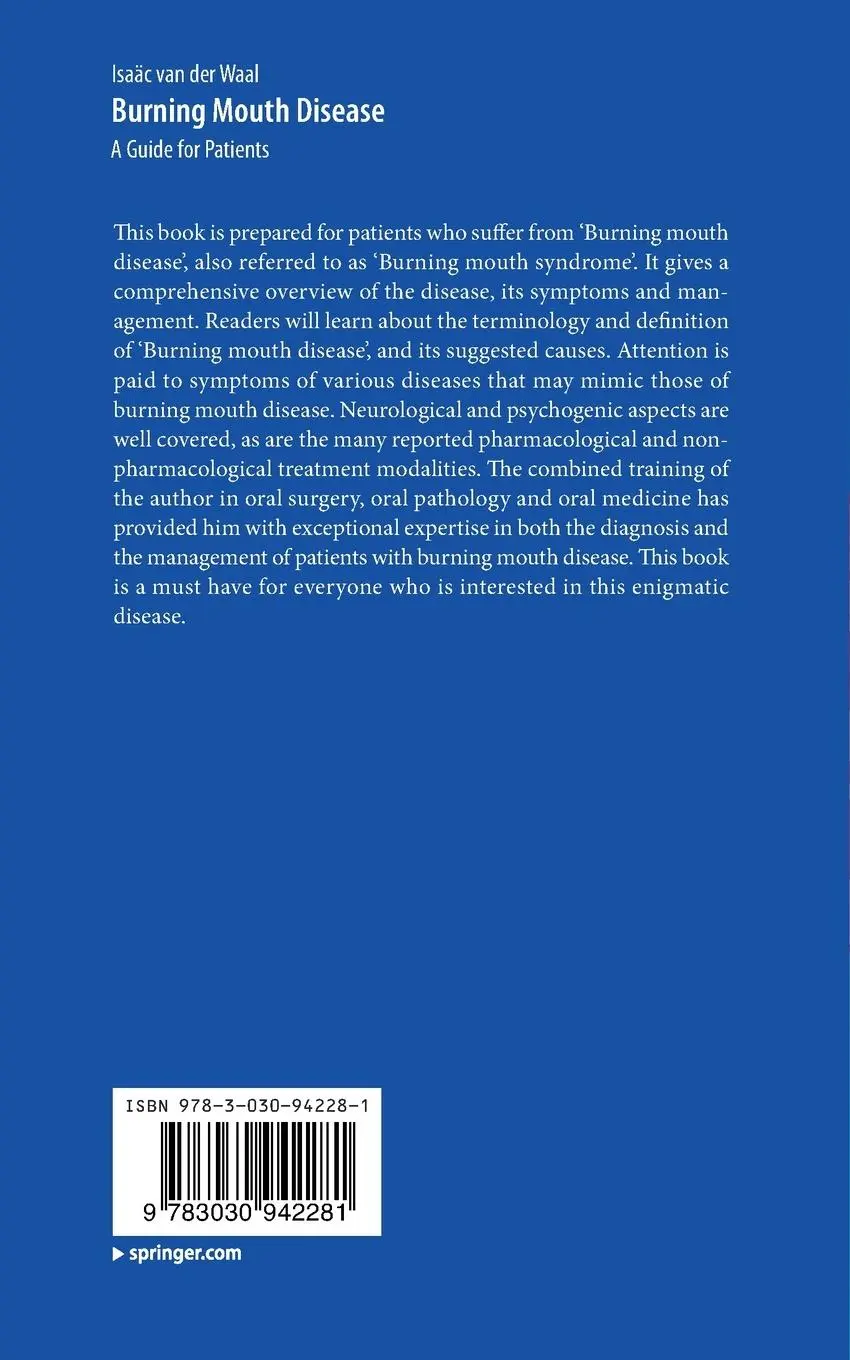 Rückseite: 9783030942281 | Burning Mouth Disease | A Guide for Patients | Isaäc van der Waal | ix