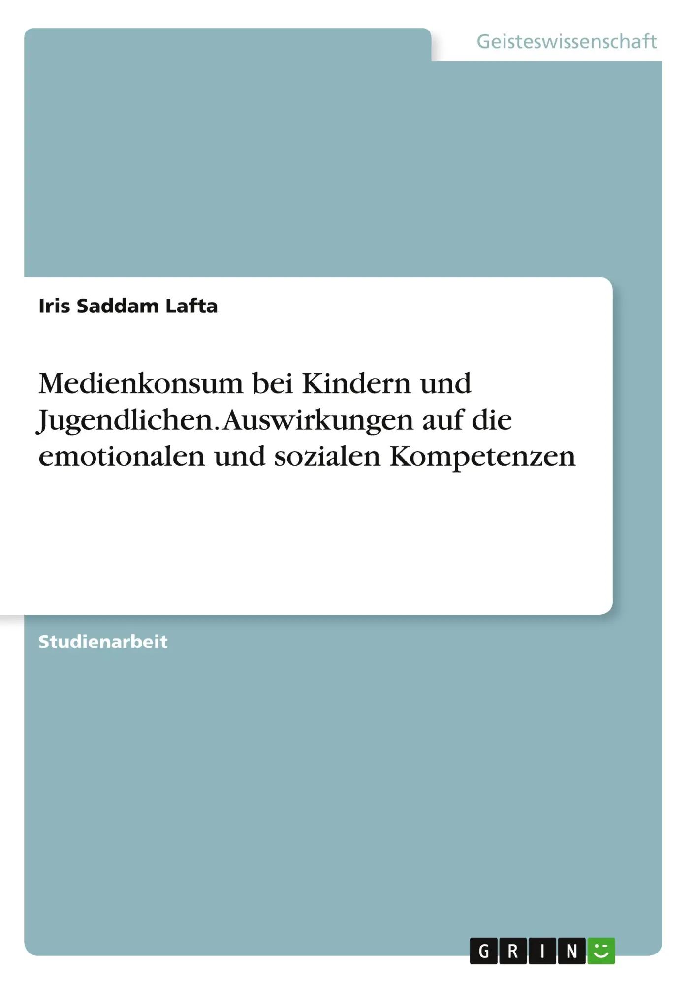 Cover: 9783346302281 | Medienkonsum bei Kindern und Jugendlichen. Auswirkungen auf die...