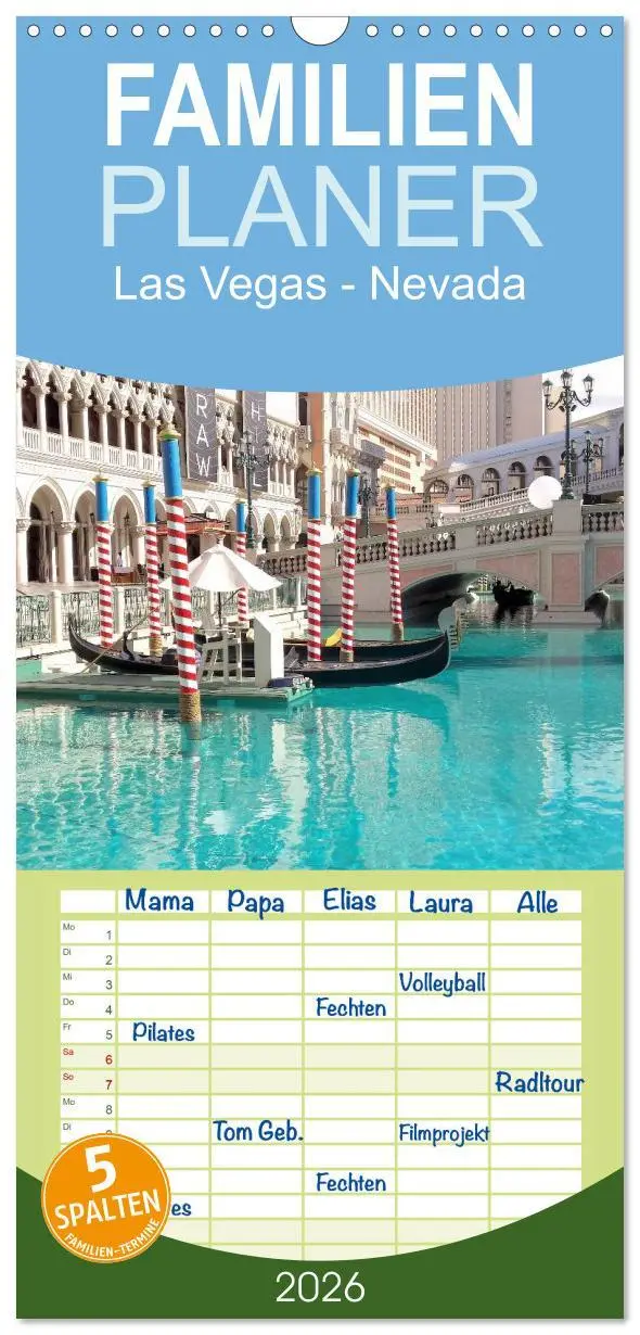 Cover: 9783516512281 | Familienplaner 2026 - Las Vegas - Nevada mit 5 Spalten...