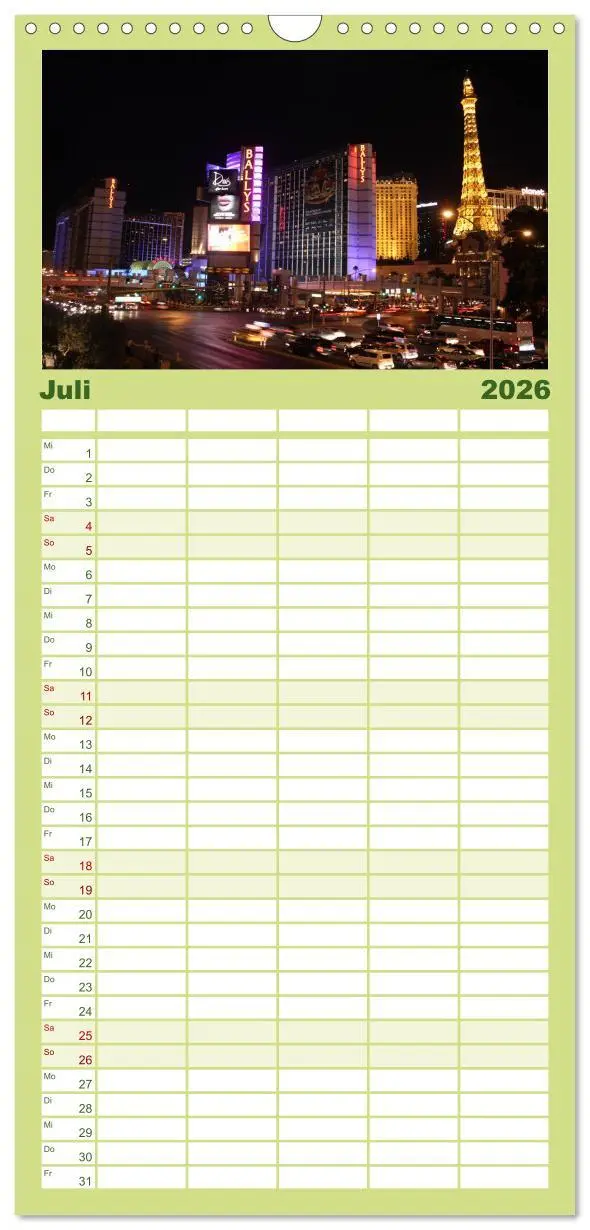 Bild: 9783516512281 | Familienplaner 2026 - Las Vegas - Nevada mit 5 Spalten...