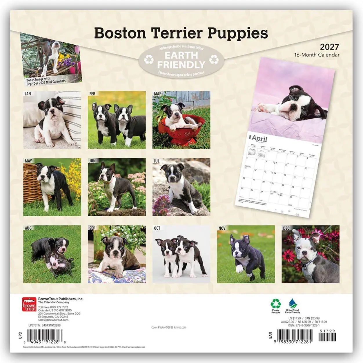 Rückseite: 9798330712281 | Boston Terrier Puppies - Boston Terrier Welpen 2027 -...
